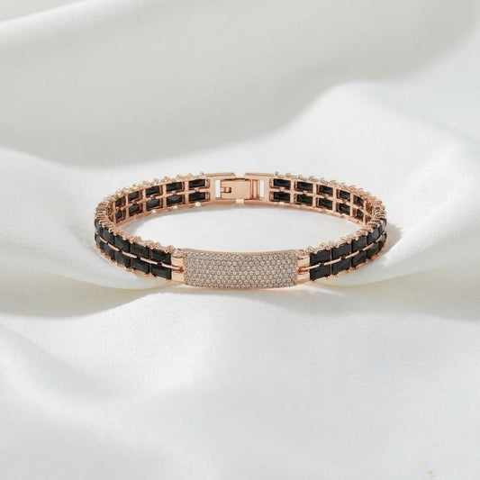 Rose Gold Black Ceramic Bracelet for Men & Boys – Luxury Designer Bracelet