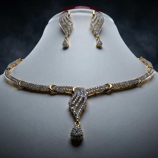 Crystal Studded Necklace Set for Women | Elegant Party Wear Jewelry