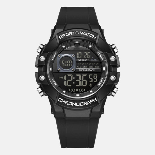 Men’s Digital Sports Watch with LED Display & Waterproof Design