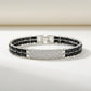 Black Ceramic Stone Bracelet for Men & Boys – Stylish Silver Designer Bracelet