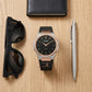 Luxury Black Dial Rose Gold Men’s Watch with Silicone Strap