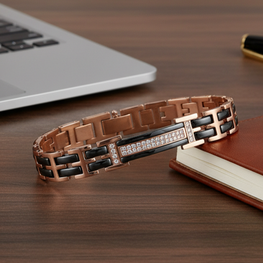 Men’s Ceramic Bracelet Rose Gold Color Bracelet for Men & Boys