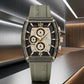 Olive Green Luxury Sports Chronograph Silicone Strap Watch for Men & Boys