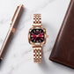 Rose Gold Red Square Dial Analog Watch for Women & Girls