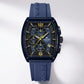 Luxury Sports Chronograph Blue Silicone Strap Watch for Men & Boys