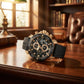 Luxury Black Gold Chronograph Men’s Watch Silicone Strap Sports Watch