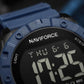 Blue Digital Sports Watch for Men Waterproof Style Silicone Strap Watch