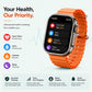 Smart Watch with Wireless Earbuds Combo Set | Wireless Charging | 2 Watch Strap